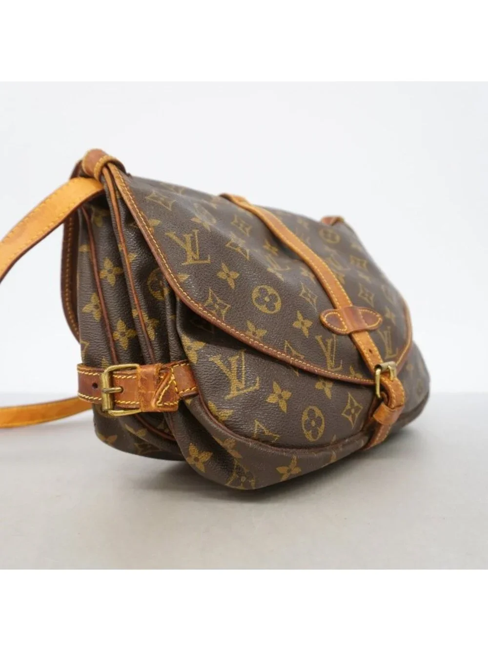 Louis Vuitton Shoulder Bag Monogram Saumur 30 Brown